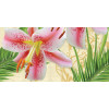 Плитка Belleza 50x25 Лилия декор стеклянный Lily многоцветный глянцевая