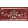 Плитка Ape Cenefa Noblesse Burdeos Gold глянцевая 20x10