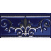 Плитка Ape Cenefa Noblesse Cobalto Silver глянцевая 20x10
