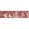 Плитка LB-Ceramics 25x9 Азур бордюр алый на белом 1501-0052 глянцевая