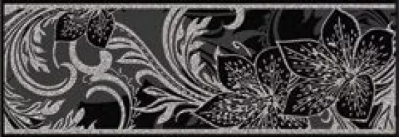 Плитка LB-Ceramics 25x9 Азур бордюр черный 1501-0047 глянцевая