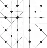 Плитка LB-Ceramics 30x30 Гаусс Домино белый декор геометрия 6032-0434 матовая
