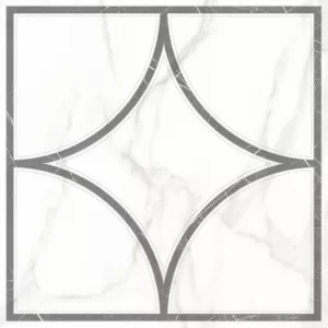 Плитка LB-Ceramics 45x45 Каррара Нова декор 7346-0002 геометрия матовая