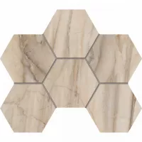 Плитка Эстима Bernini мозаика 29x25 BR01 Hexagon неполированный бежевый