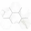 Плитка Эстима Ideal мозаика 29x25 ID 01 Hexagon неполированный белый