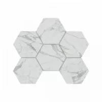 Плитка Эстима Montis мозаика 29x25 MN01 Hexagon неполированный белый