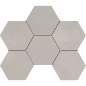 Плитка Эстима Graffito мозаика Mosaic/GF01_NS/25x28,5x10/Hexagon неполированный серый
