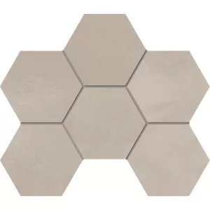 Плитка Эстима Graffito мозаика Mosaic/GF02_NS/25x28,5x10/Hexagon неполированный бежевый