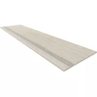 Плитка Эстима Kraft Wood ступени Steptrade/KW00_NR/30x120x10 структурированный белый