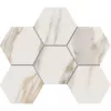 Плитка Эстима Miramare мозаика Mosaic/RM01_NS/25x28,5x10/Hexagon неполированный белый