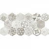 Плитка Equipe керамогранит 20x17 Hexatile Cement Garden Grey матовая
