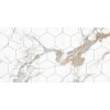 Плитка настенная  60x30 9мм Белый Гексагон Мат. Сандра/Sandra матовая Eurotile Rus