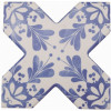 Керамогранит Cevica Becolors Cross Dec. Stencil Electric Blue матовая 13x13