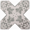 Керамогранит Cevica Becolors Cross Dec. Stencil Grey матовая 13x13