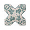 Керамогранит Cevica Becolors Cross Dec. Stencil Lagoon матовая 13x13