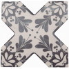 Керамогранит Cevica Becolors Cross Dec. Stencil Navy матовая 13x13