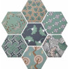 Керамогранит Cevica Good Vibes Mix Deco. Hex. матовая 15x15