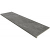 Клинкер Gres Aragon Peldaño Redondo 120 Petra Antracita Liso матовая 120x30
