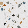Плитка Stracciatella-R Nacar Polished 8P35 глянцевая белый камень, терраццо 79x79 11мм Arcana