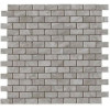 Плитка Marvel Bardiglio G Mosaico Lapp Burattato As33 глянцевая серый мрамор 30x30 Atlas Concorde