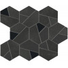 Плитка Boost Tarmac Mosaico Hex Black An7B микс черный бетон, цемент 29x25 Atlas Concorde
