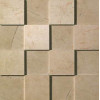 Плитка Marvel Beige Mosaico 3D Aslf бежевый мрамор 30x30 10мм Atlas Concorde