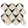 Плитка Marvel Diamonds Bianco - Black 9Mdb глянцевая белый мрамор, с золотом 36x33 Atlas Concorde Плитка Marvel Diamonds Bianco - Black 9Mdb глянцевая белый мрамор, с золотом 36x33 Atlas Concorde