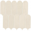 Плитка Prism Cotton Mosaico Bead A4Zx матовая белый однотонная, краска, штукатурка, бетон, цемент 30x30 Atlas Concorde