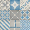 Плитка Venti Boost Blue Mix A3Oq матовая мультиколор с рисунком, краска, штукатурка, бетон, цемент 20x20 9мм Atlas Concorde