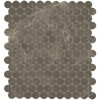 Плитка Roma Imperiale Round Mosaico Fltq матовая коричневый мрамор 33x30 9мм Fap Ceramiche