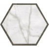 Плитка Roma Deco Esagono Calacatta Imperiale Flve матовая белый мрамор 25x22 9мм Fap Ceramiche