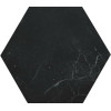 Плитка Roma Grafite Esagono Fmao матовая черный мрамор 25x22 9мм Fap Ceramiche