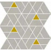 Плитка Avantgarde Silver Mosaico Luxor 620110000240 микс, металлизированная, матовая серый терраццо, с золотом, бетон, цемент 31x31 9мм Италон