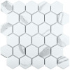 Мозаика Geometry Hexagon Small Carrara Matt матовая 28x27 6мм Starmosaic