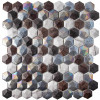 Мозаика Hexagon Forest Mix глянцевая объемная 32x31 7мм Vidrepur