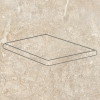 Плитка Gres de Aragon ступень угловая Petra Round. Anti Slip Beige противоскользящая 33x33