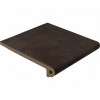 Плитка Gres de Aragon ступень фронтальная Capri Peldano Chocolate матовая 33x33