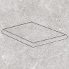 Плитка Gres de Aragon ступень угловая Petra Anti Slip Round. Gris противоскользящая 33x33