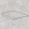 Плитка Gres de Aragon ступень фронтальная Petra Anti Slip Round. Gris противоскользящая 33x30