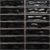 Плитка Dar Ceramics 20x20 настенная Sticks Black гладкая + рельефная глянцевая черный