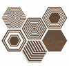 Плитка ITT Ceramic универсальная (напольная и настенная) 27x23 Керамогранит PIER17 Hexa Copper