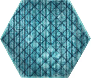 Плитка ITT Ceramic универсальная (напольная и настенная) 27x23 Керамогранит TRIBU Blue Matt Hexa *