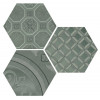 Плитка Cifre декор 18x18 Dec. Vodevil grey 3 pz/3шт/комп. глянцевая серый