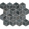 Мозаика T01714024 Декор Джардини серый темный мозаичный глянцевая 45x38 10.0мм Kerama Marazzi