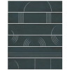 Плитка KMP3STA008RN6X Панно Мажорель зелёный тёмный глянцевый из 6 частей глянцевая 36x29 10.0мм Kerama Marazzi