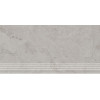 Ступень KM6060G1231R8GRF Ступень фронтальная Сплит серый светлый матовый обрезной матовая 60x30 8мм Kerama Marazzi