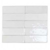 Плитка Safi White 122108 глянцевая белый однотонная 16x5 8мм DNA Tiles