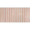 Плитка Flash Bars Blush 133472 глянцевая, 3d розовый однотонная 25x13 DNA Tiles