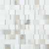 Мозаика 30x30 10мм Alabastri Smeraldo Mosaico 3D Lap Ret полированная Rex