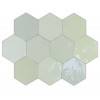 Плитка Zellige Hexa Mint 122083 глянцевая зеленый однотонная, краска, штукатурка 12x11 11мм Wow